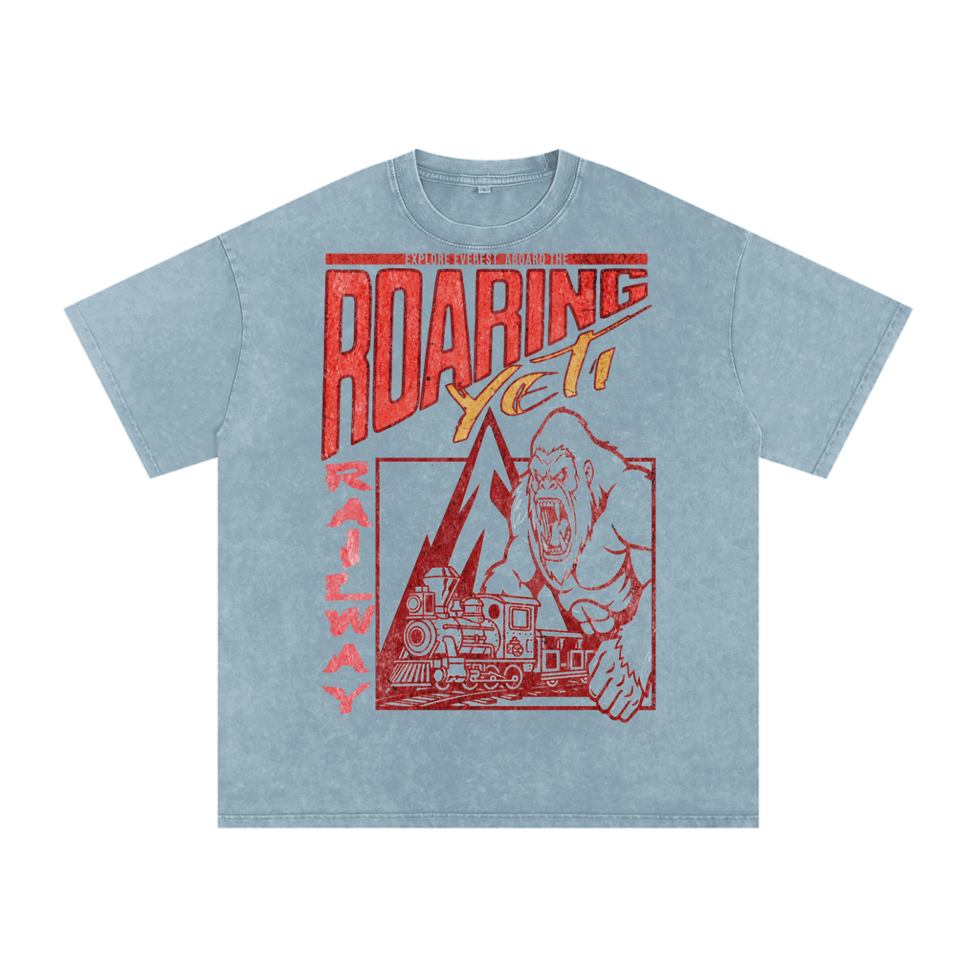 Snow Washed Oversized Cotton T-Shirt