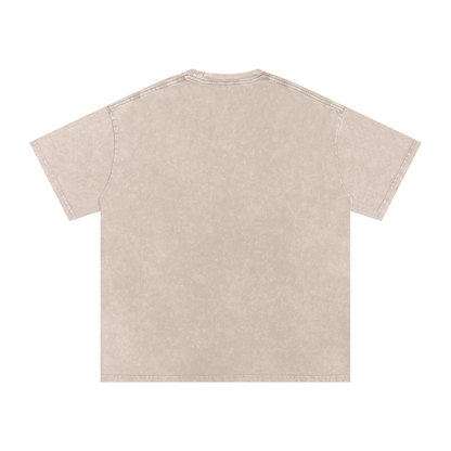 Churro Dust Y2K Logo Graphic Tee – Retro Chrome Mall Aesthetic Streetwear 100% Soft Heavy Weight (250 gsm) Snow Washed Oversized Cotton T-Shirt