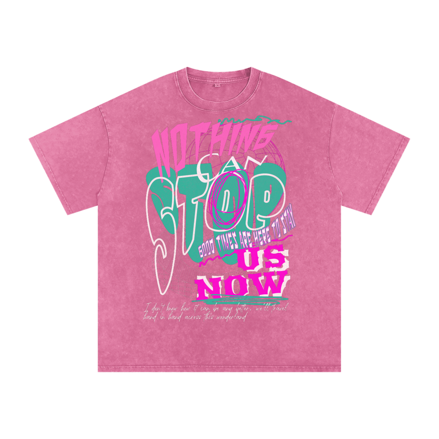 Snow Washed Oversized Cotton T-Shirt