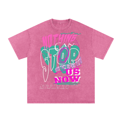Snow Washed Oversized Cotton T-Shirt