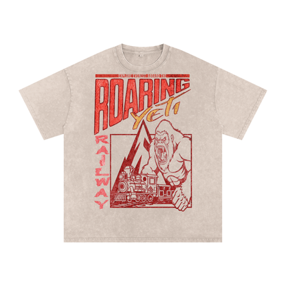 Snow Washed Oversized Cotton T-Shirt