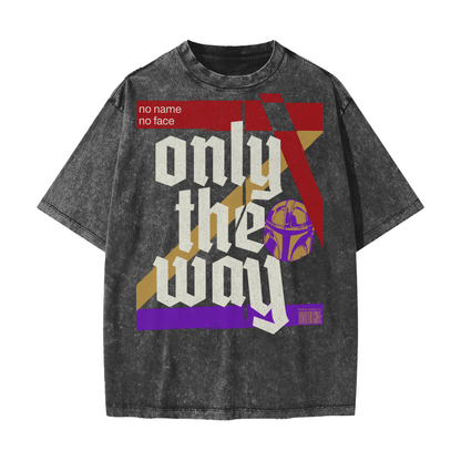 Drop Shoulder Snow Washed Oversized Street Style Grunge Edgy Graphic Tee 100% ring spun cotton