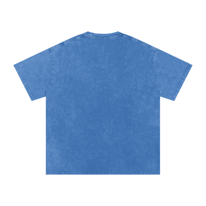 Churro Dust Y2K Logo Graphic Tee – Retro Chrome Mall Aesthetic Streetwear 100% Soft Heavy Weight (250 gsm) Snow Washed Oversized Cotton T-Shirt