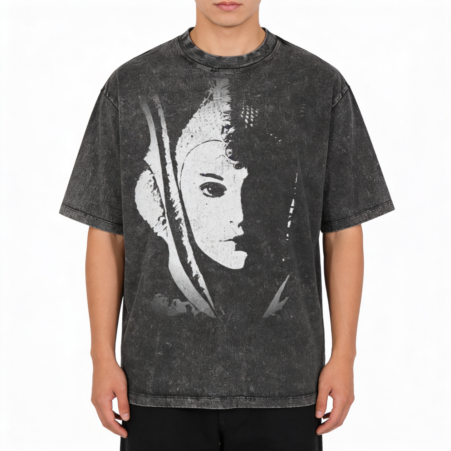 Queen Amidala Eclipse Portrait T-Shirt – Faded Black